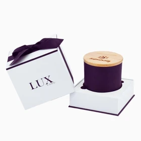 Custom Rigid Candle Box Open Secure Candle Protection with Insert