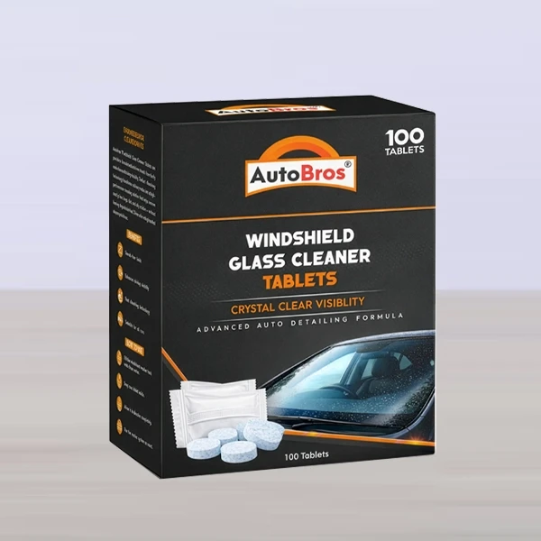 Windshield glass cleaner tablets custom packaging box for automotive cleaning products